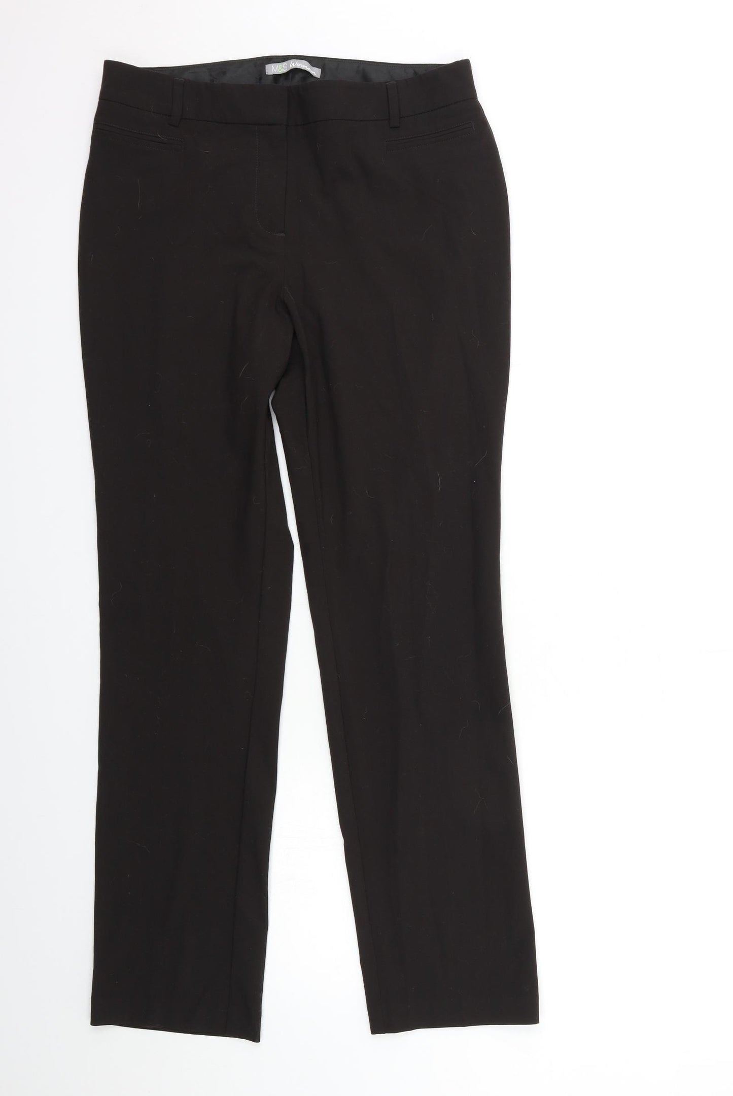 Marks and Spencer Womens Black   Trousers  Size 12 L30 in