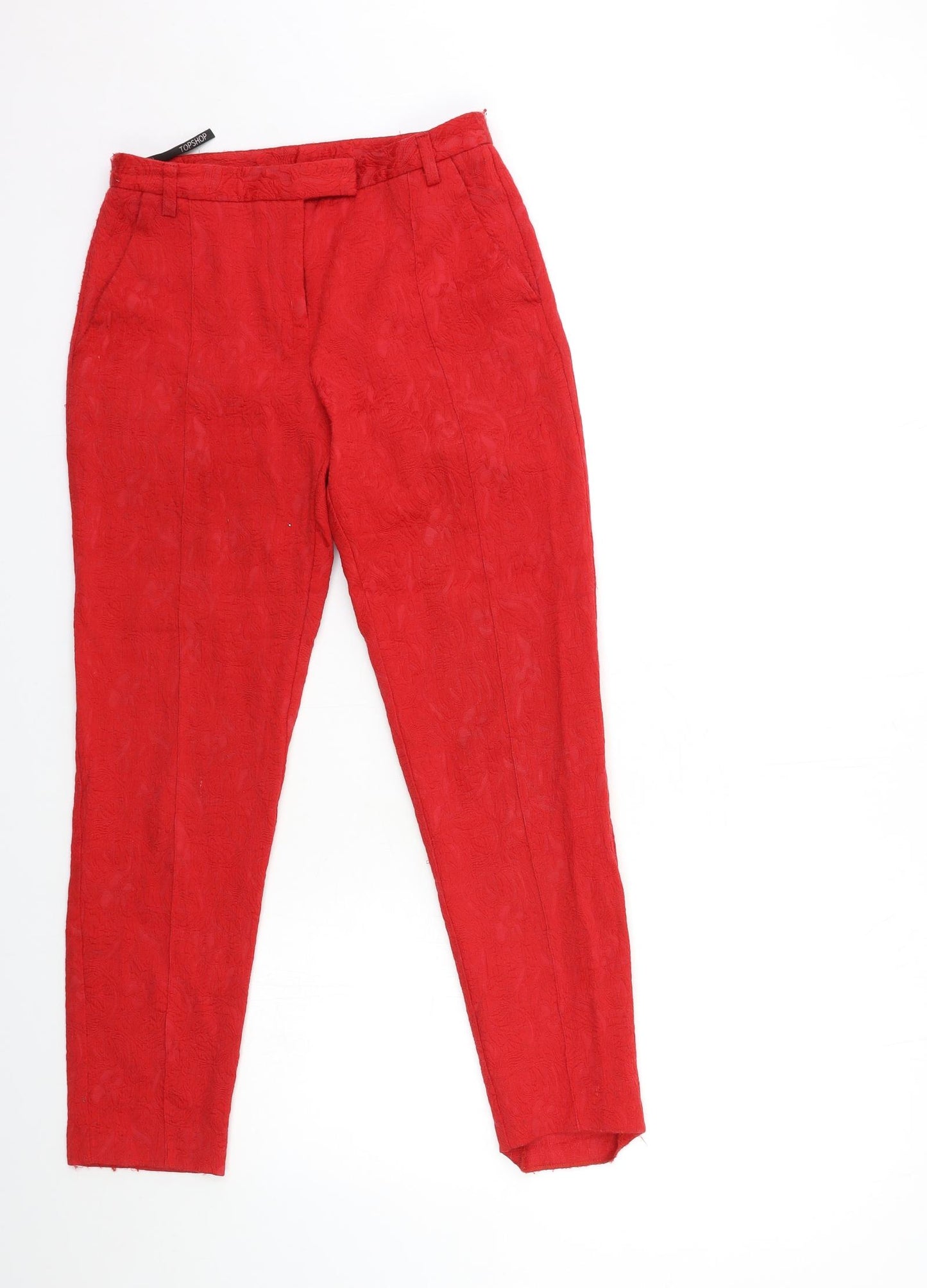Topshop Womens Red   Trousers  Size 8 L27 in