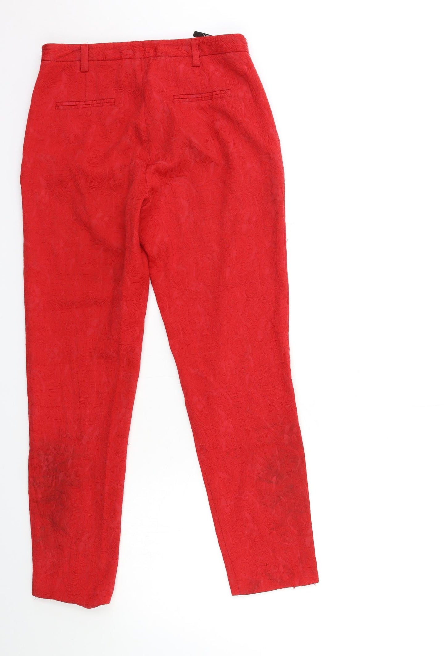 Topshop Womens Red   Trousers  Size 8 L27 in