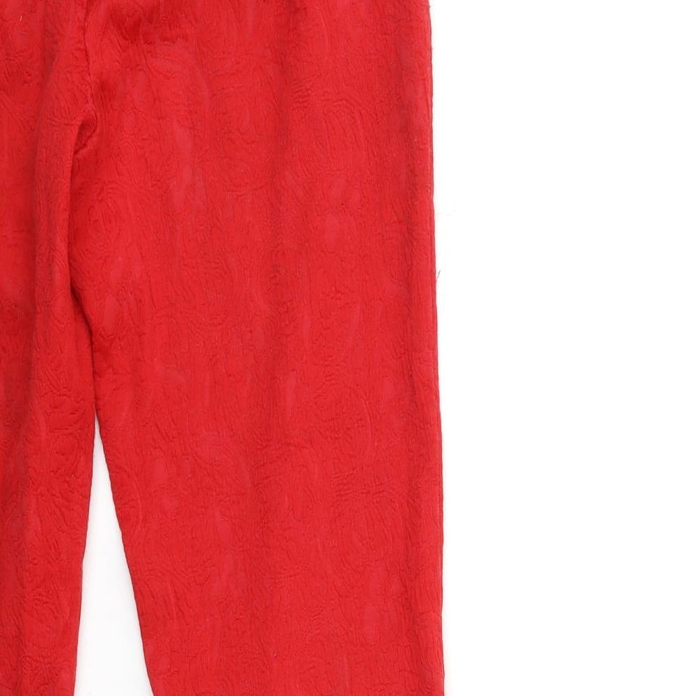 Topshop Womens Red   Trousers  Size 8 L27 in