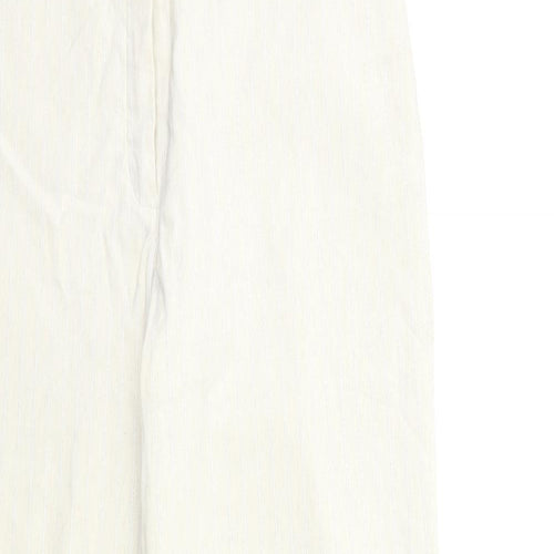Preworn Womens White Striped  Trousers  Size 42 in L27 in