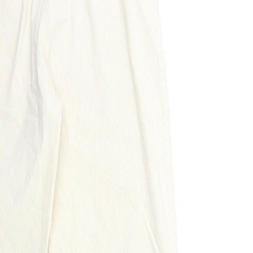 Preworn Womens White Striped  Trousers  Size 42 in L27 in