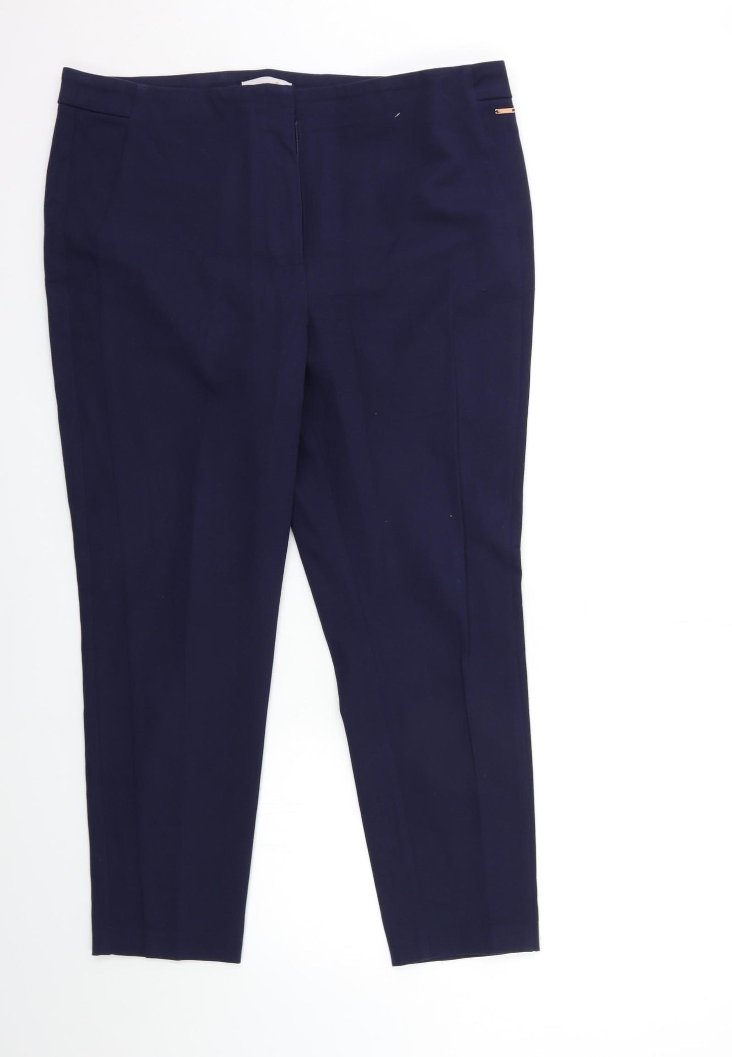 Per Una Womens Blue   Trousers  Size 18 L28 in