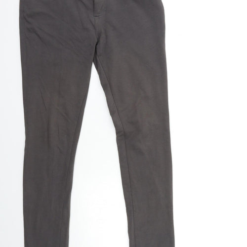 Denim & Co. Womens Grey   Trousers  Size 10 L31 in