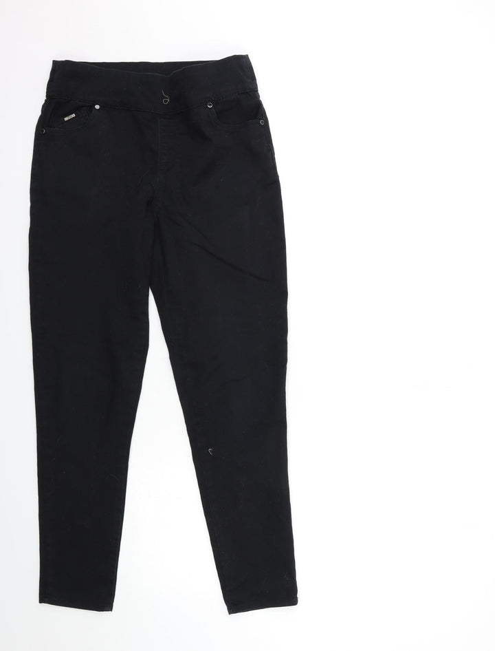French Dressing Jeans Womens Black Denim Jegging Jeans Size 10 L28 in