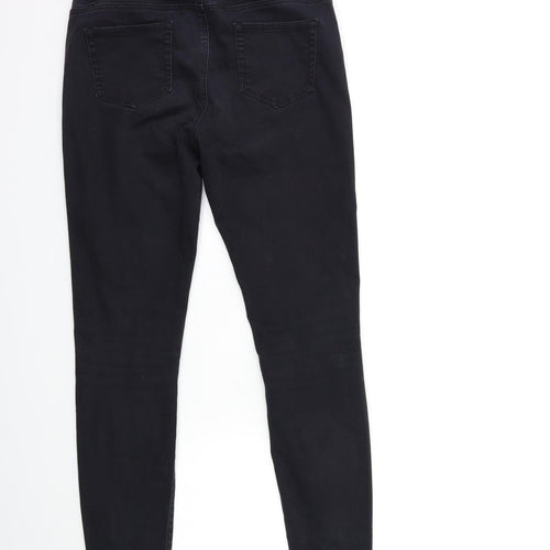 Denim & Co. Womens Black  Denim Skinny Jeans Size 12 L28 in