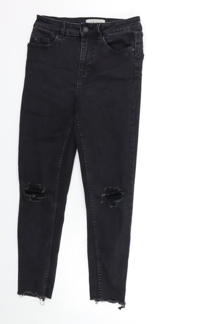 New Look Womens Black Denim Skinny Jeans Size 8 L25 in