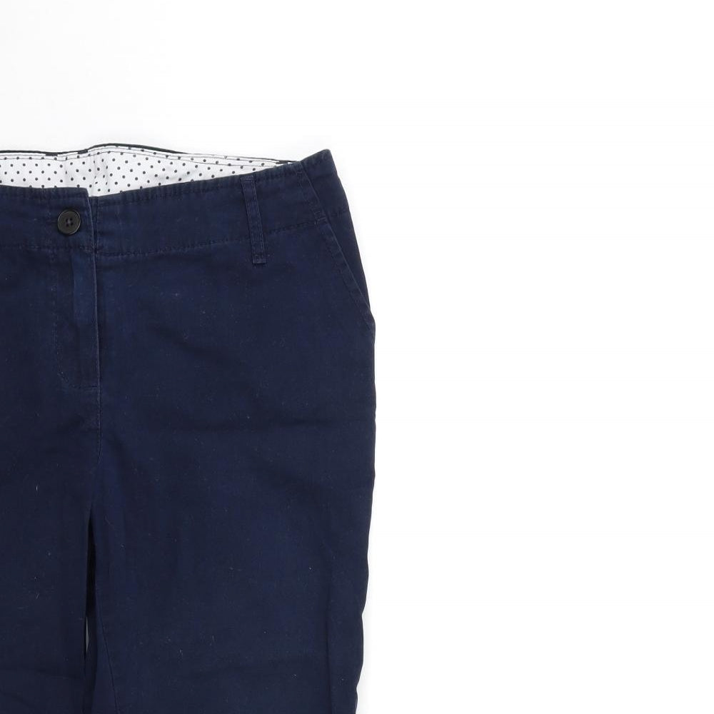 Marks and Spencer Womens Blue   Cropped Trousers Size 12 L22 in