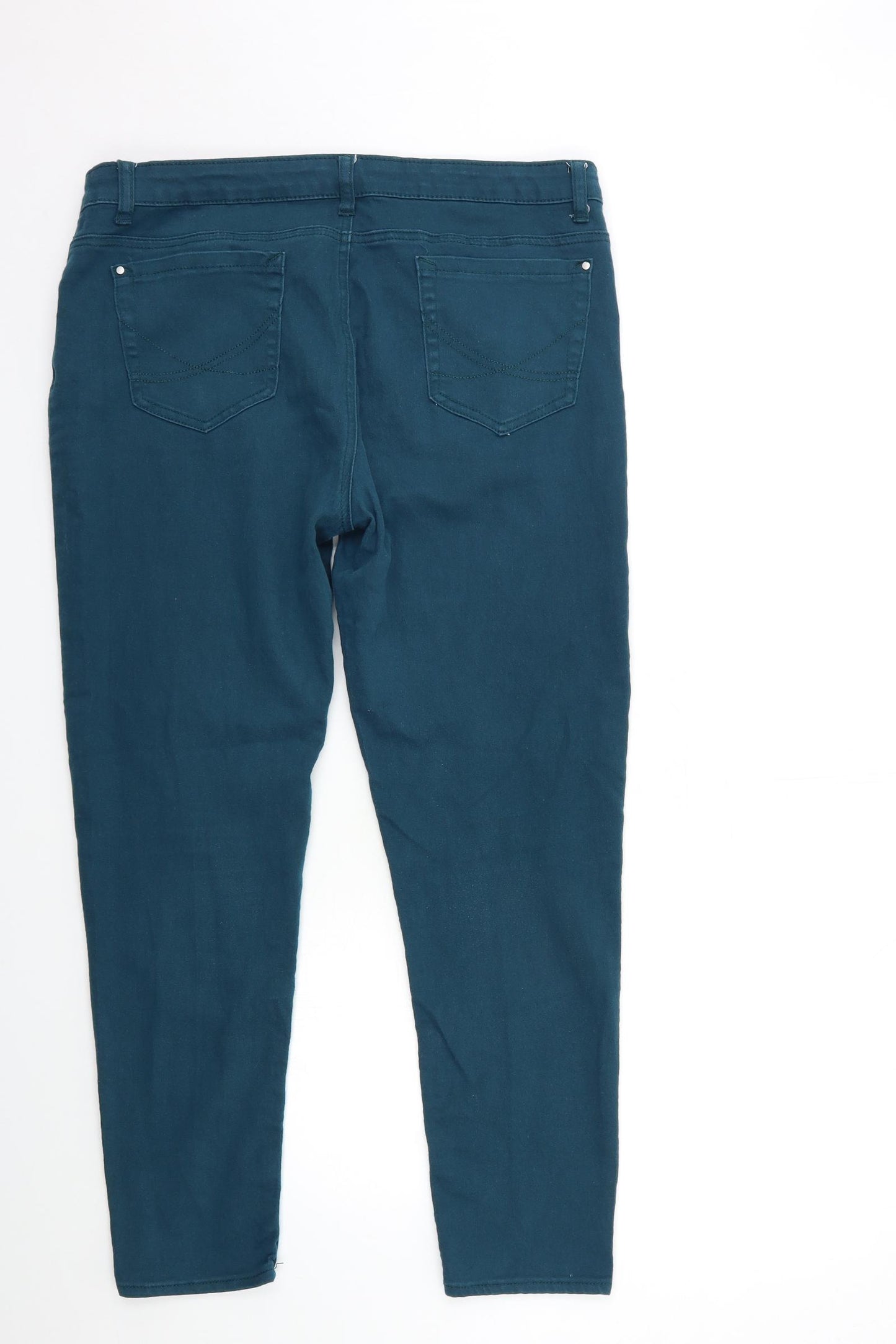 Original Womens Blue  Denim Skinny Jeans Size 16 L20 in