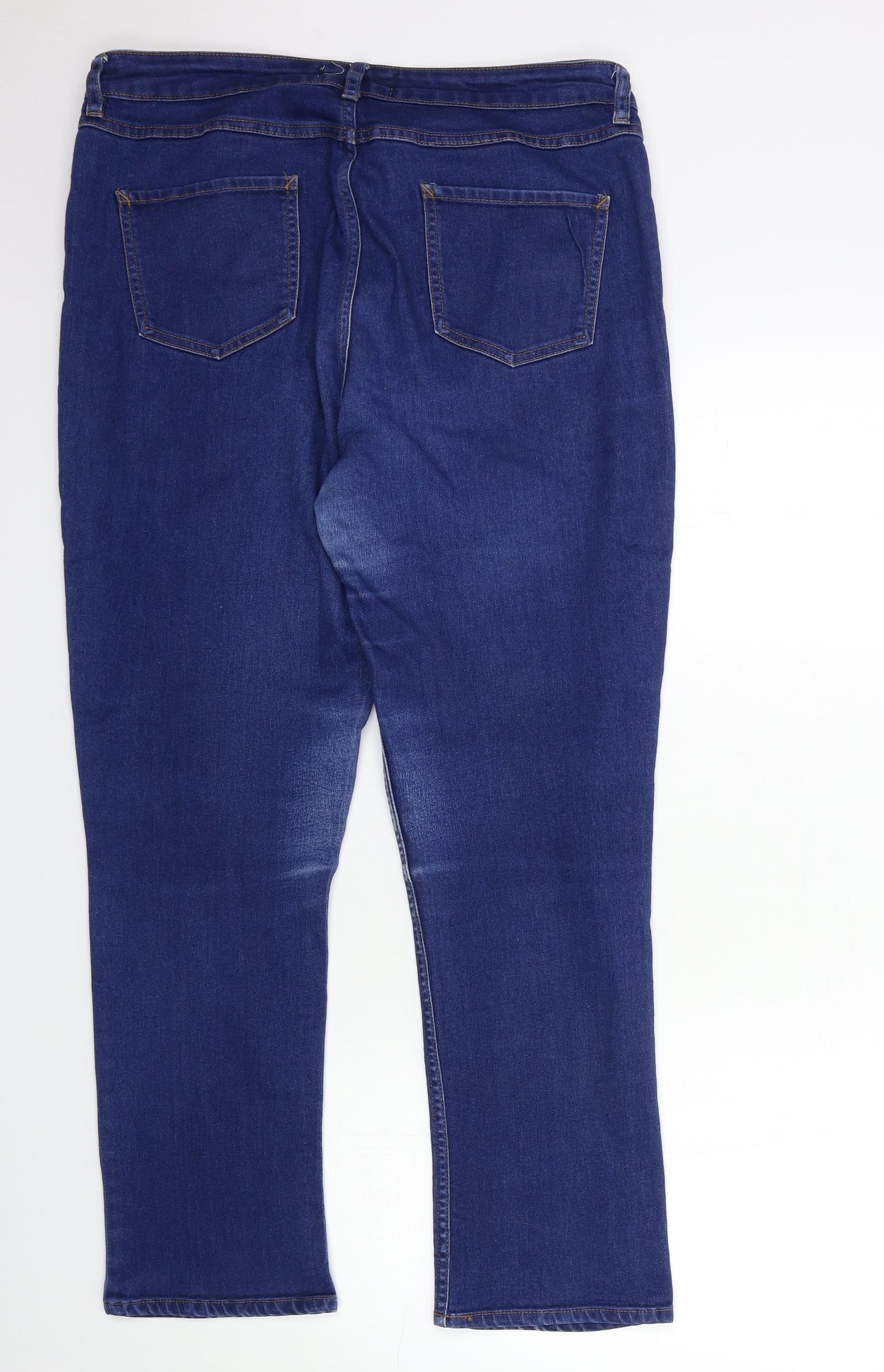 Papaya Womens Blue  Denim Straight Jeans Size 16 L27 in