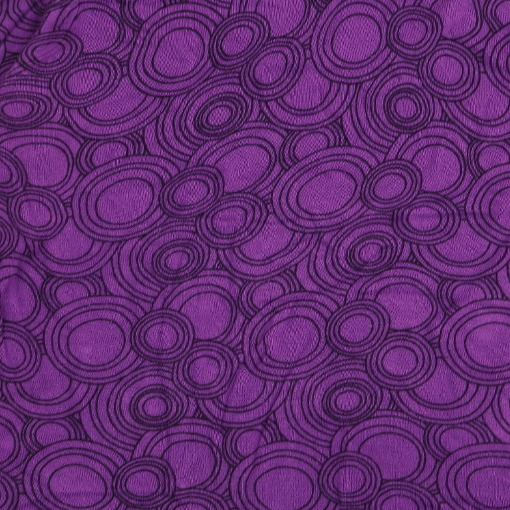 BM Womens Purple Geometric  Pullover Jumper Size M