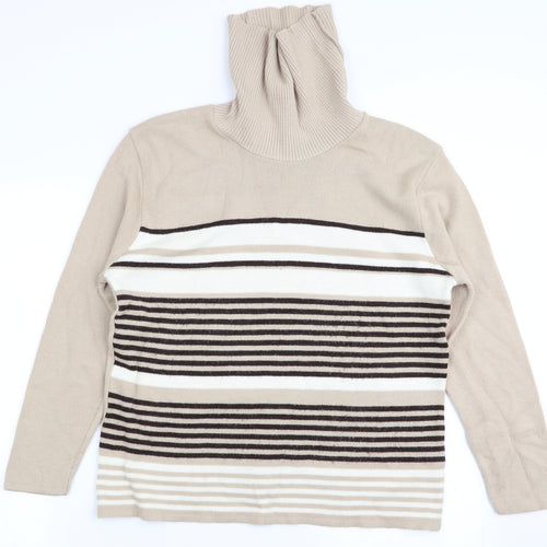 pure and natural Womens Multicoloured Striped  Pullover Jumper Size 10