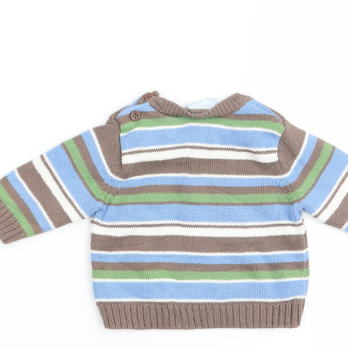 Cherokee Boys Multicoloured Striped  Pullover Jumper Size 0-3 Months