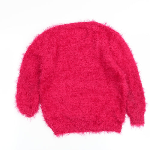 Primark Girls Red   Pullover Jumper Size 4-5 Years  - chrismtas