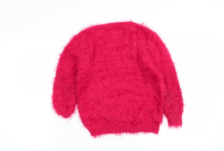 Primark Girls Red   Pullover Jumper Size 4-5 Years  - chrismtas