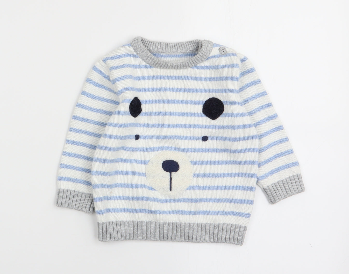 Nutmeg Boys Multicoloured Striped  Pullover Jumper Size 6-9 Months