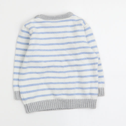 Nutmeg Boys Multicoloured Striped  Pullover Jumper Size 6-9 Months