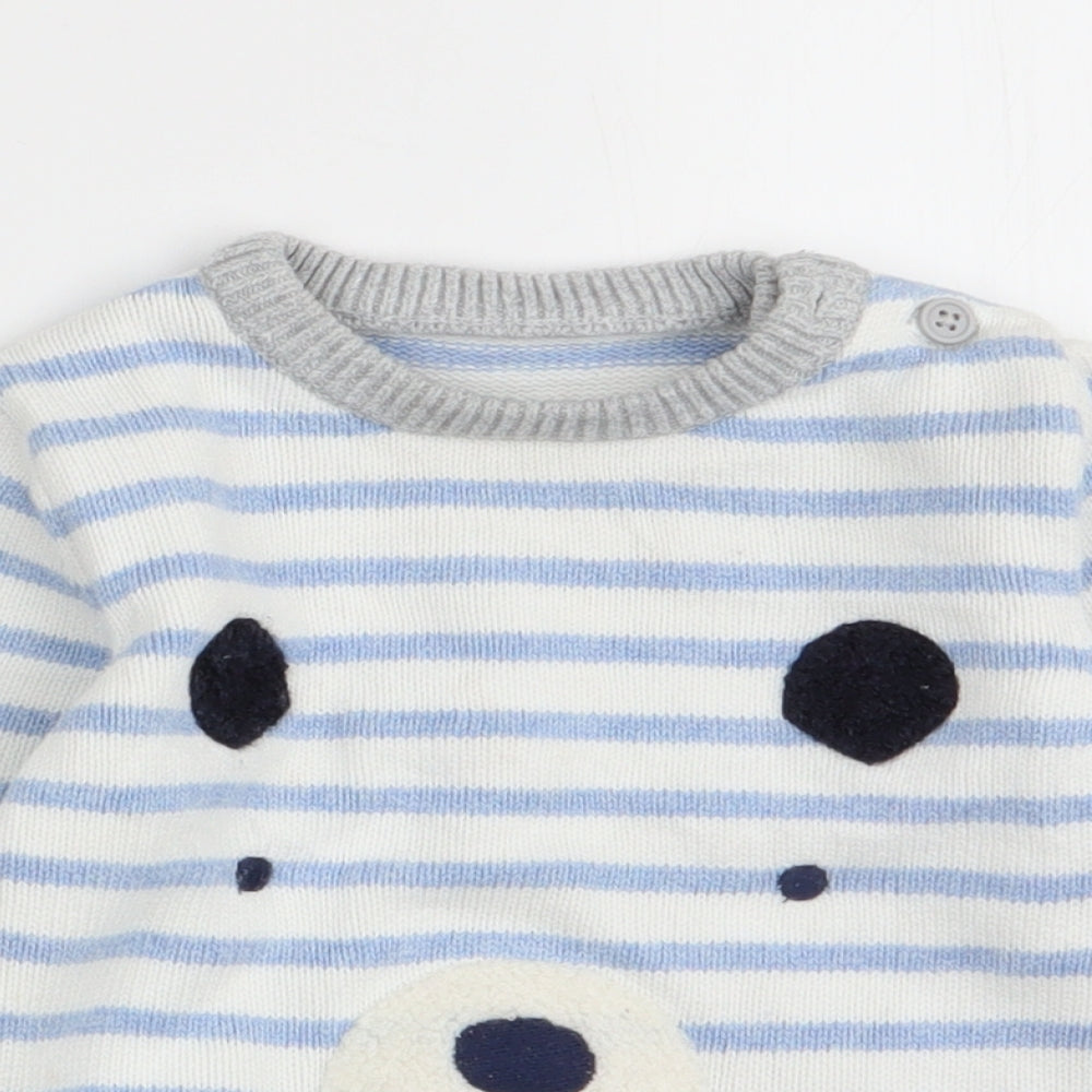 Nutmeg Boys Multicoloured Striped  Pullover Jumper Size 6-9 Months