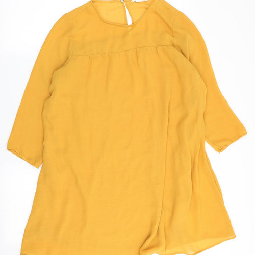 H&M Womens Yellow   Fit & Flare  Size 10