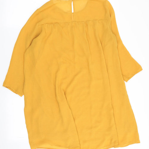 H&M Womens Yellow   Fit & Flare  Size 10