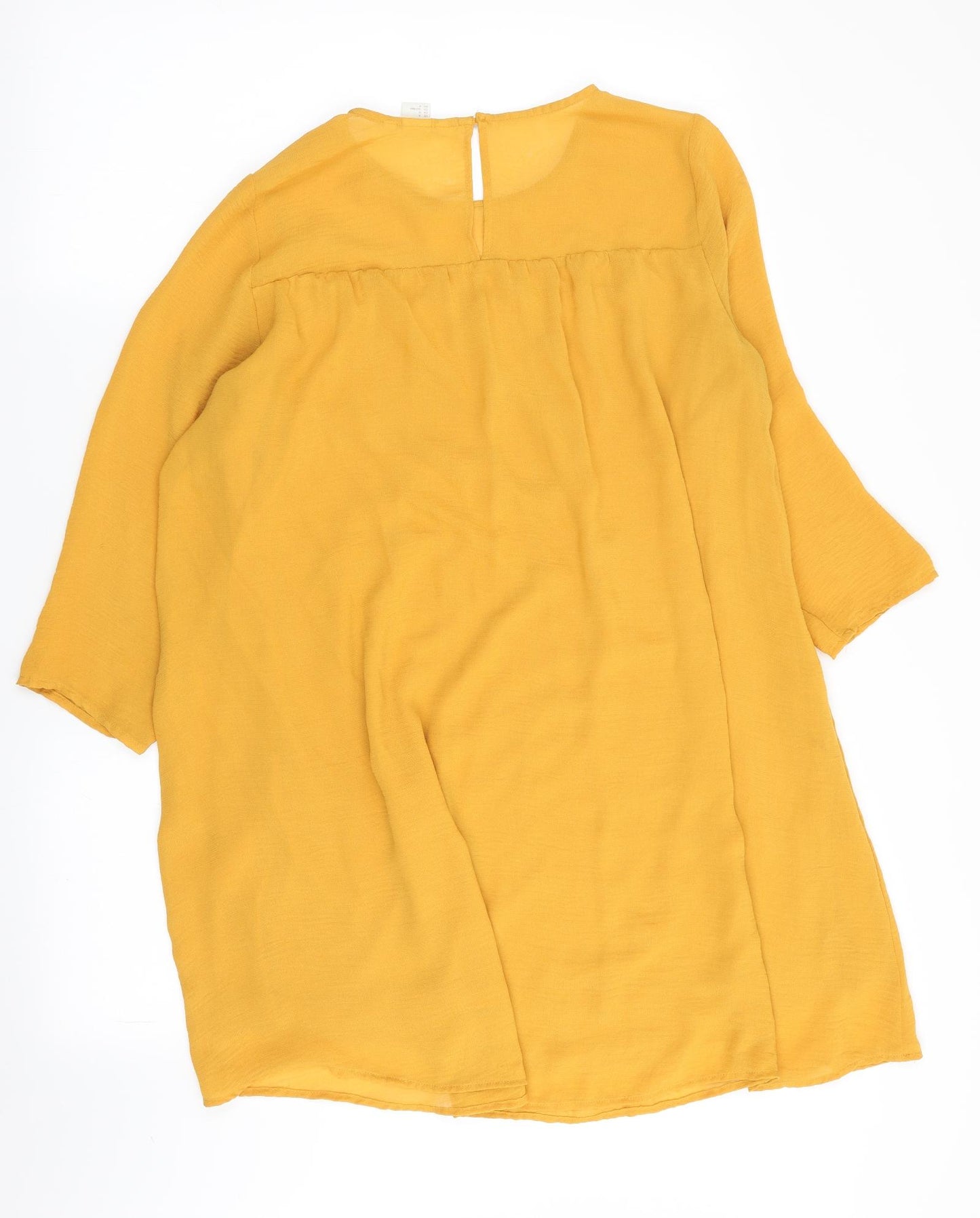 H&M Womens Yellow   Fit & Flare  Size 10