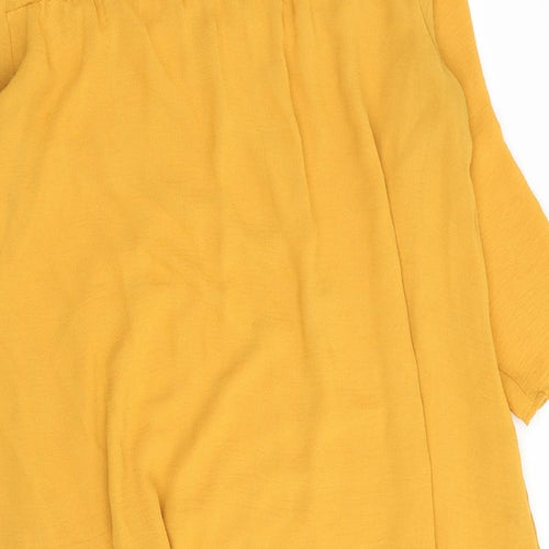 H&M Womens Yellow   Fit & Flare  Size 10