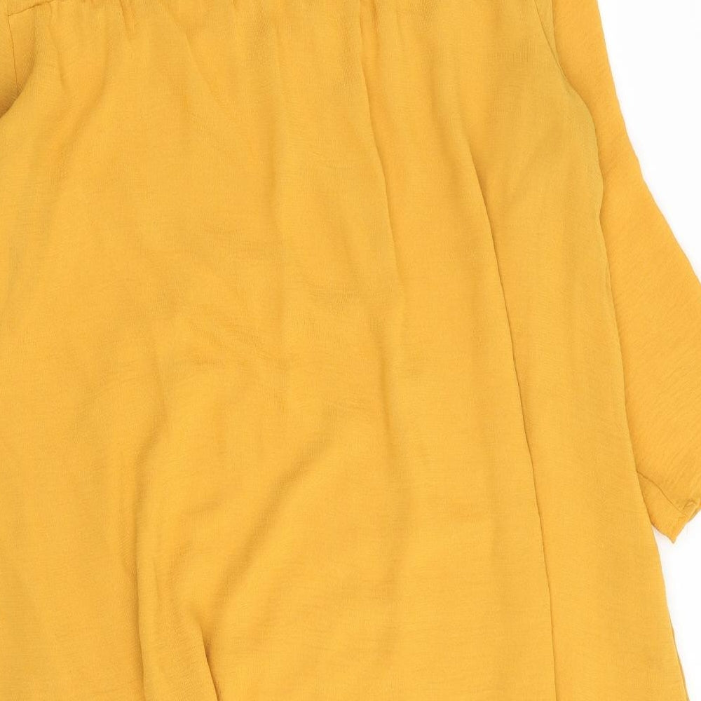 H&M Womens Yellow   Fit & Flare  Size 10