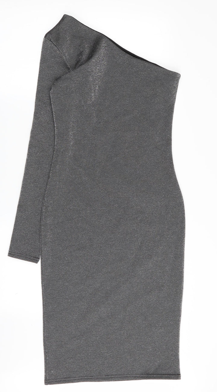 Warehouse Womens Grey Fit & Flare Size 8
