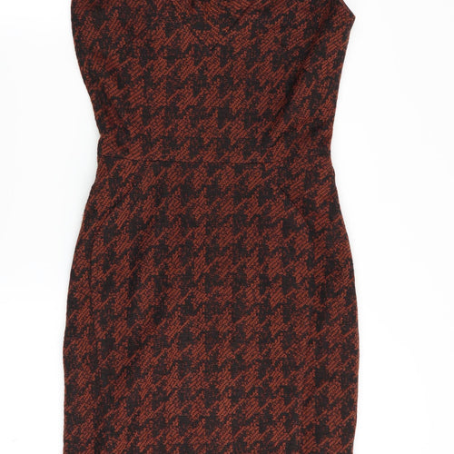 NEXT Womens Brown Geometric  Fit & Flare  Size 6
