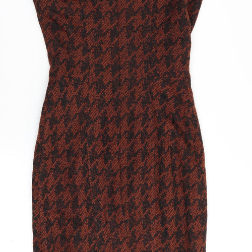 NEXT Womens Brown Geometric  Fit & Flare  Size 6