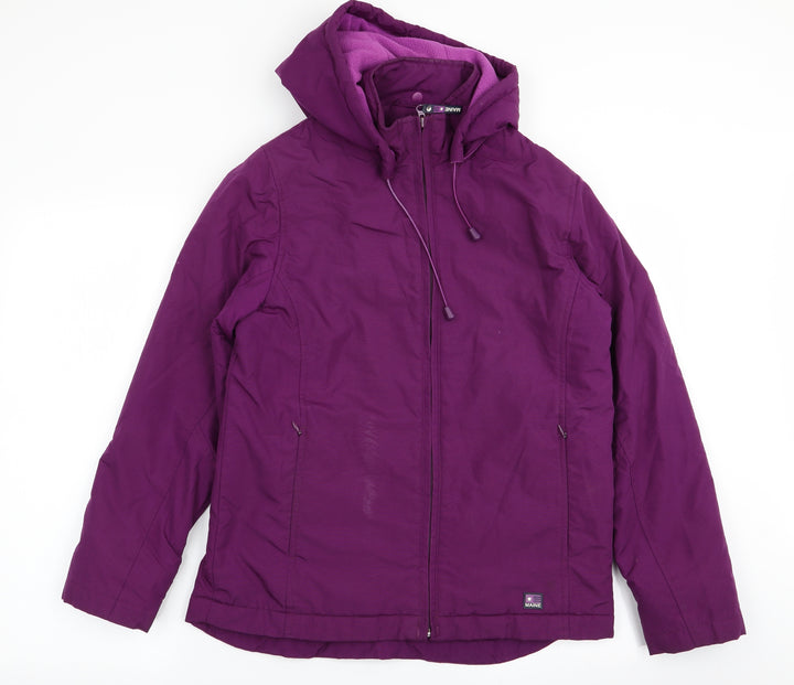 Maine Womens Purple Jacket Coat Size 10