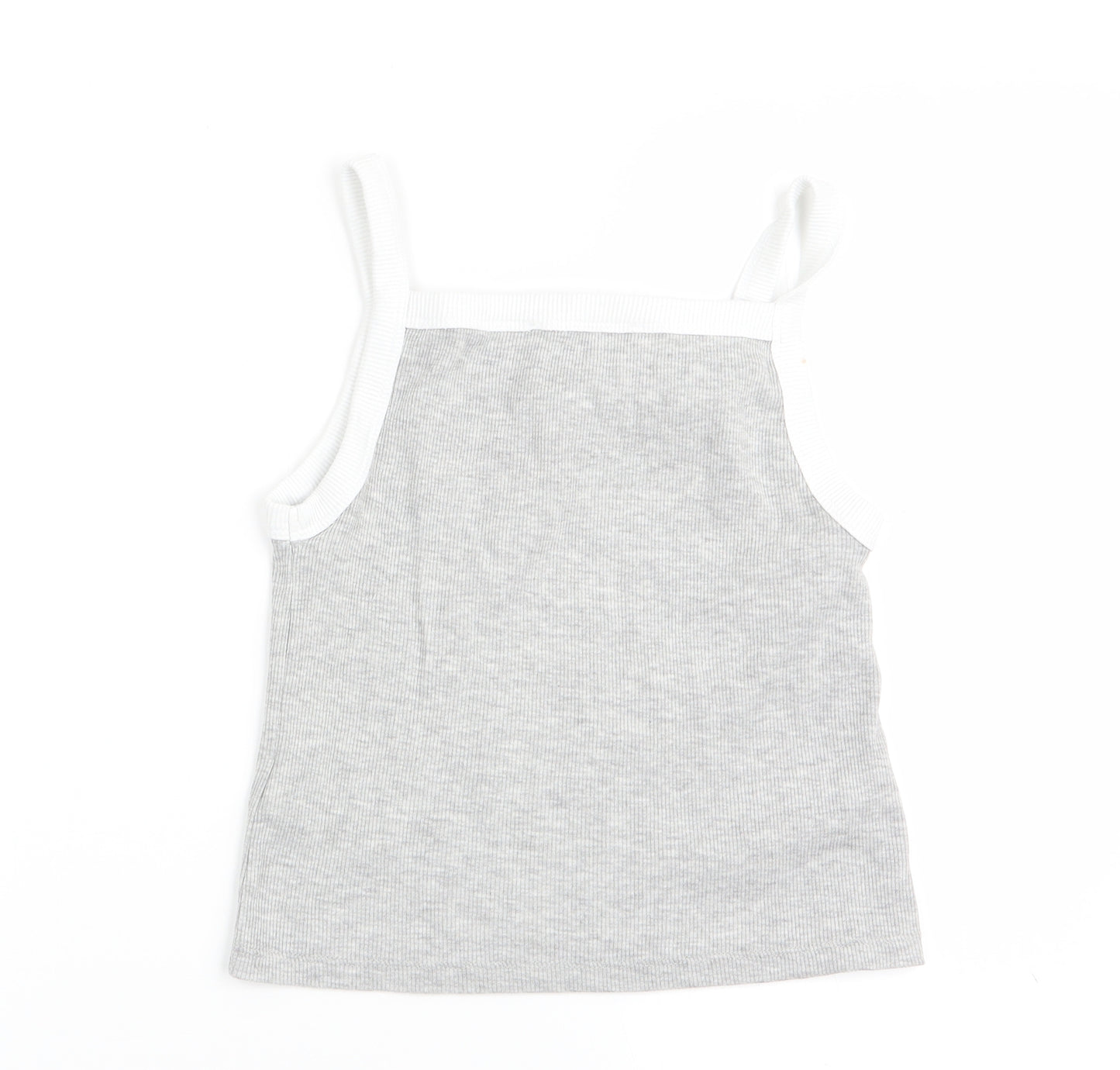 M&S Girls Grey   Basic Tank Size 8-9 Years