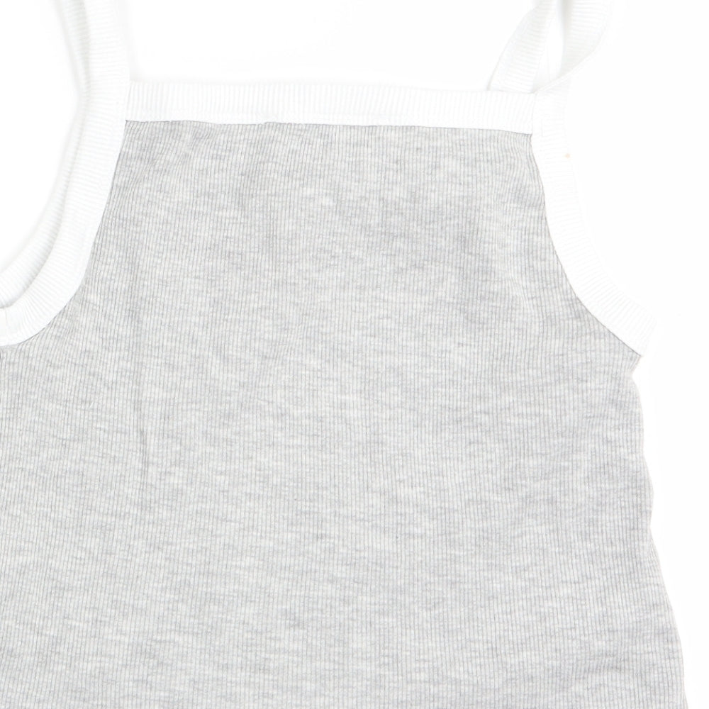 M&S Girls Grey   Basic Tank Size 8-9 Years