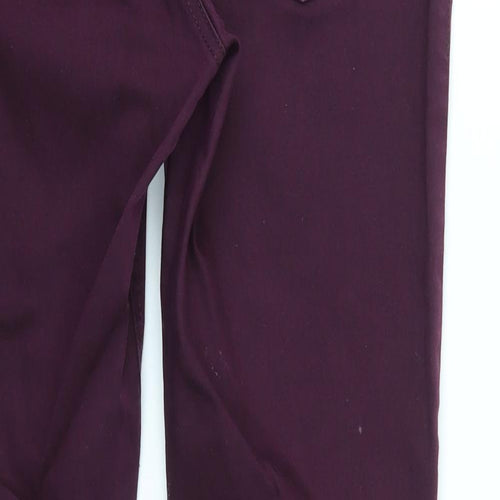 M&S Womens Purple   Trousers  Size 10 L26 in - stretch waistband