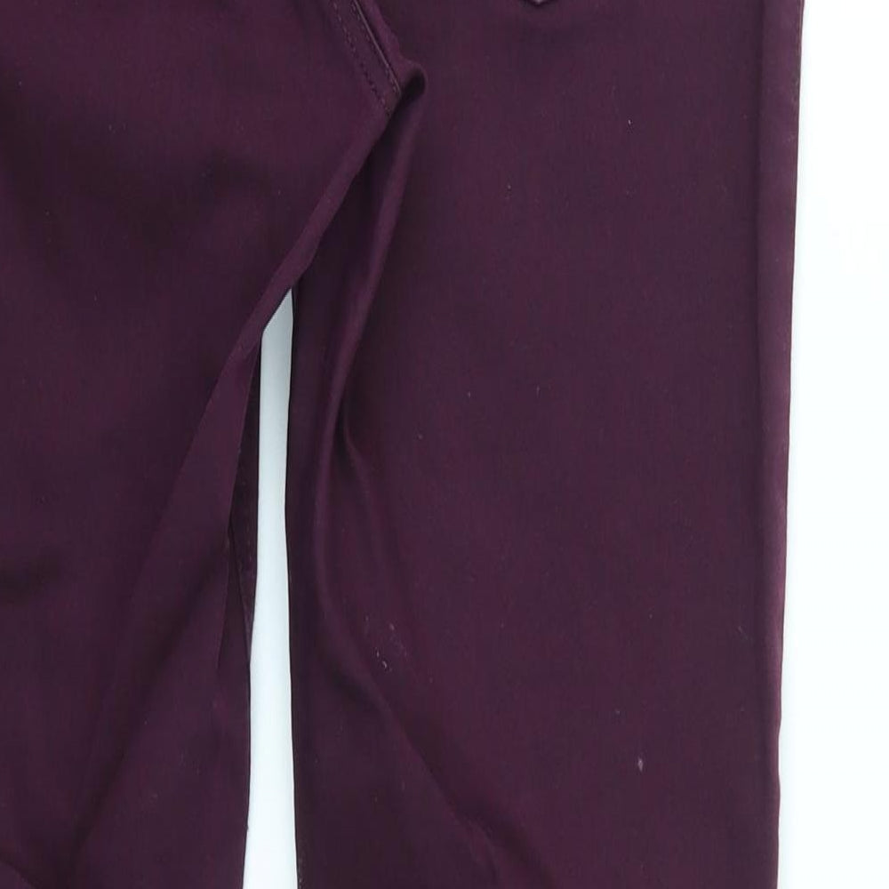 M&S Womens Purple   Trousers  Size 10 L26 in - stretch waistband