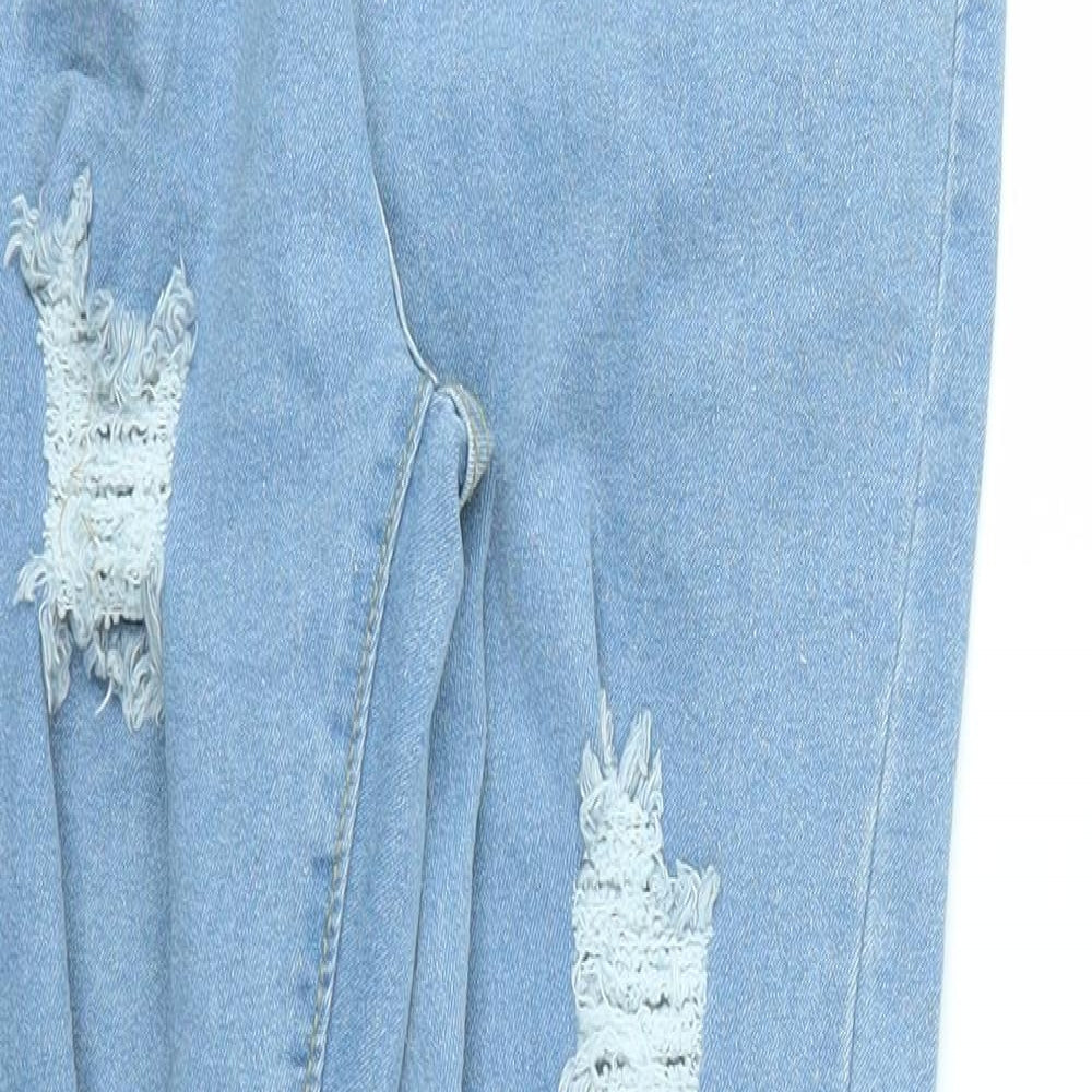 Boohoo Womens Blue   Skinny Jeans Size 10 L26 in