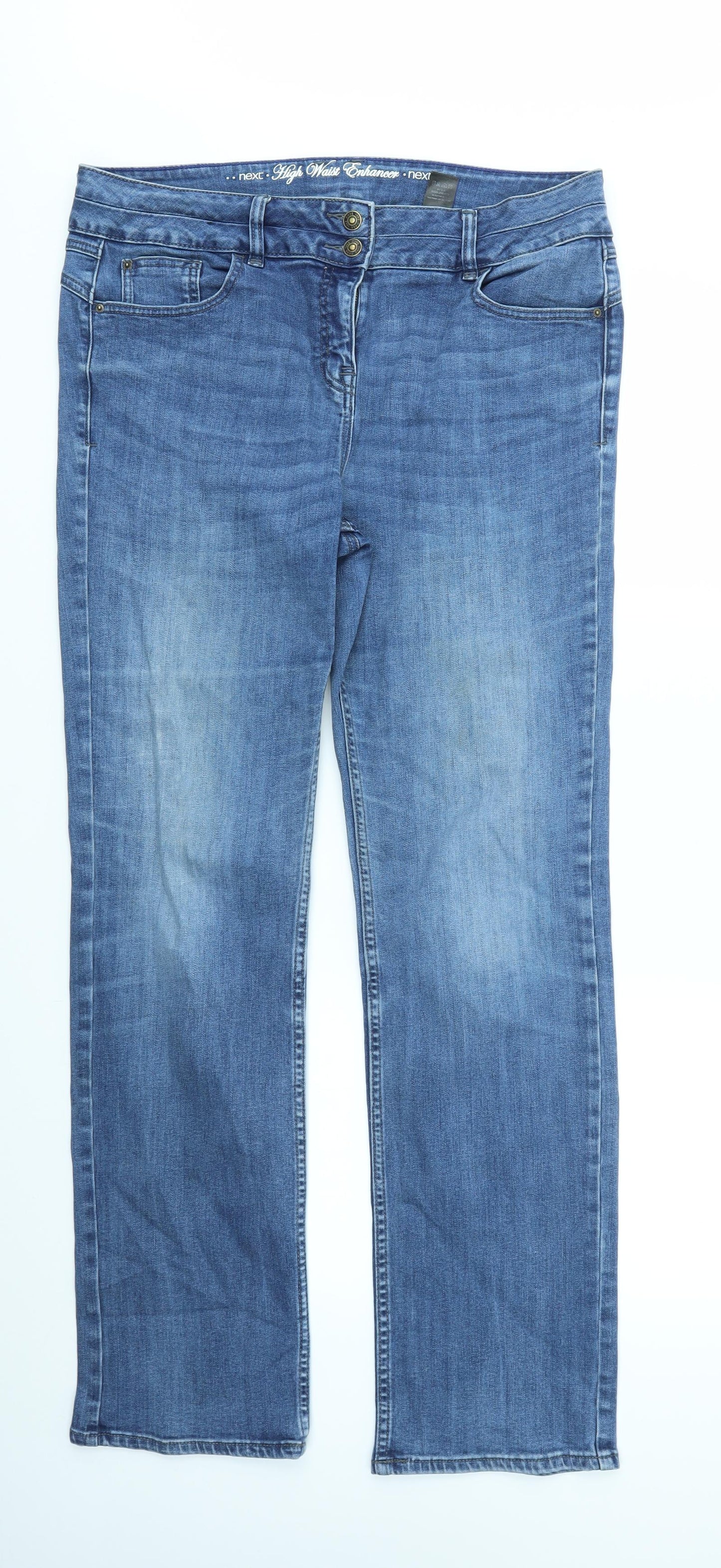 NEXT Womens Blue   Straight Jeans Size 16 L31 in