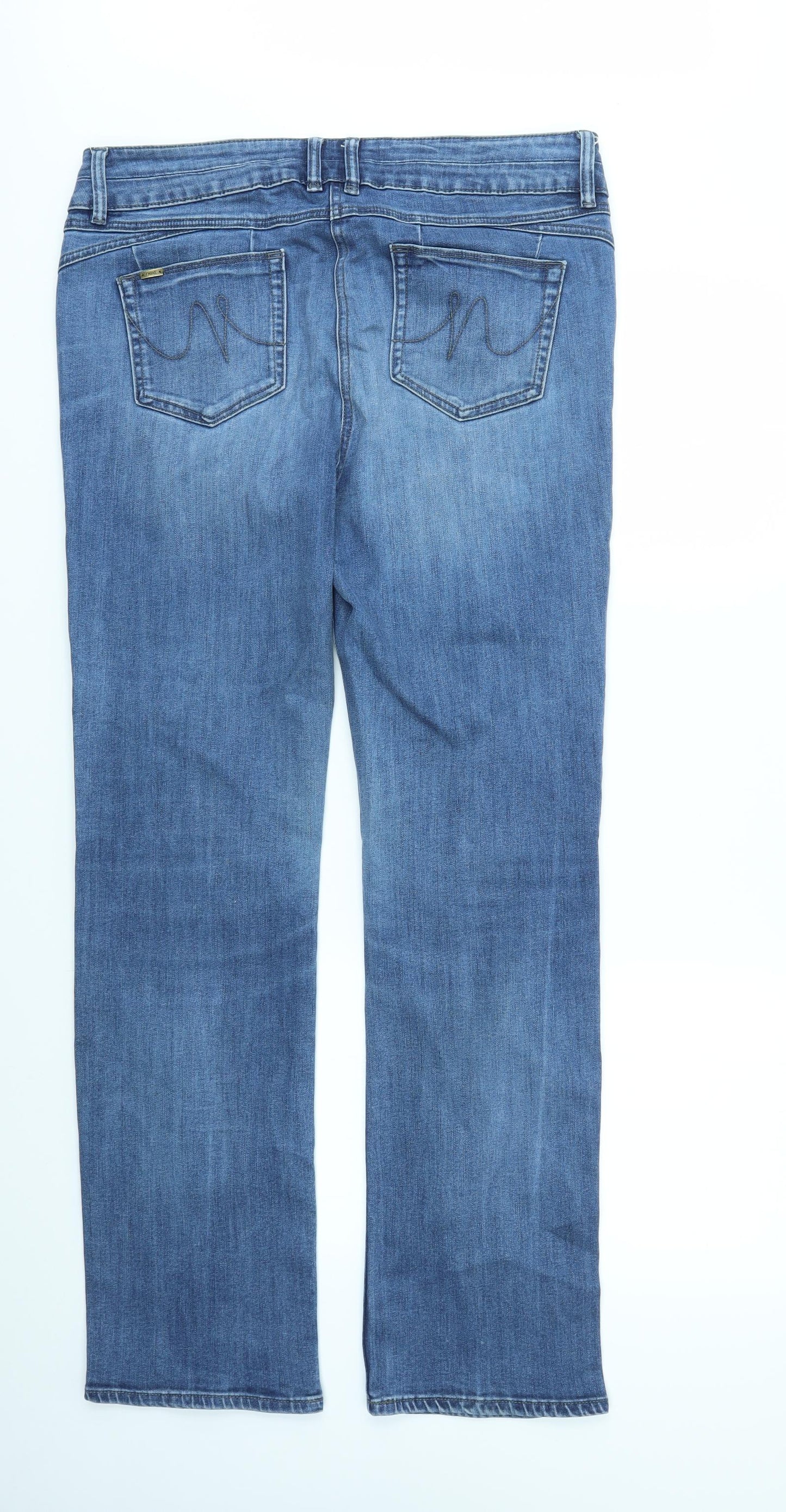 NEXT Womens Blue   Straight Jeans Size 16 L31 in