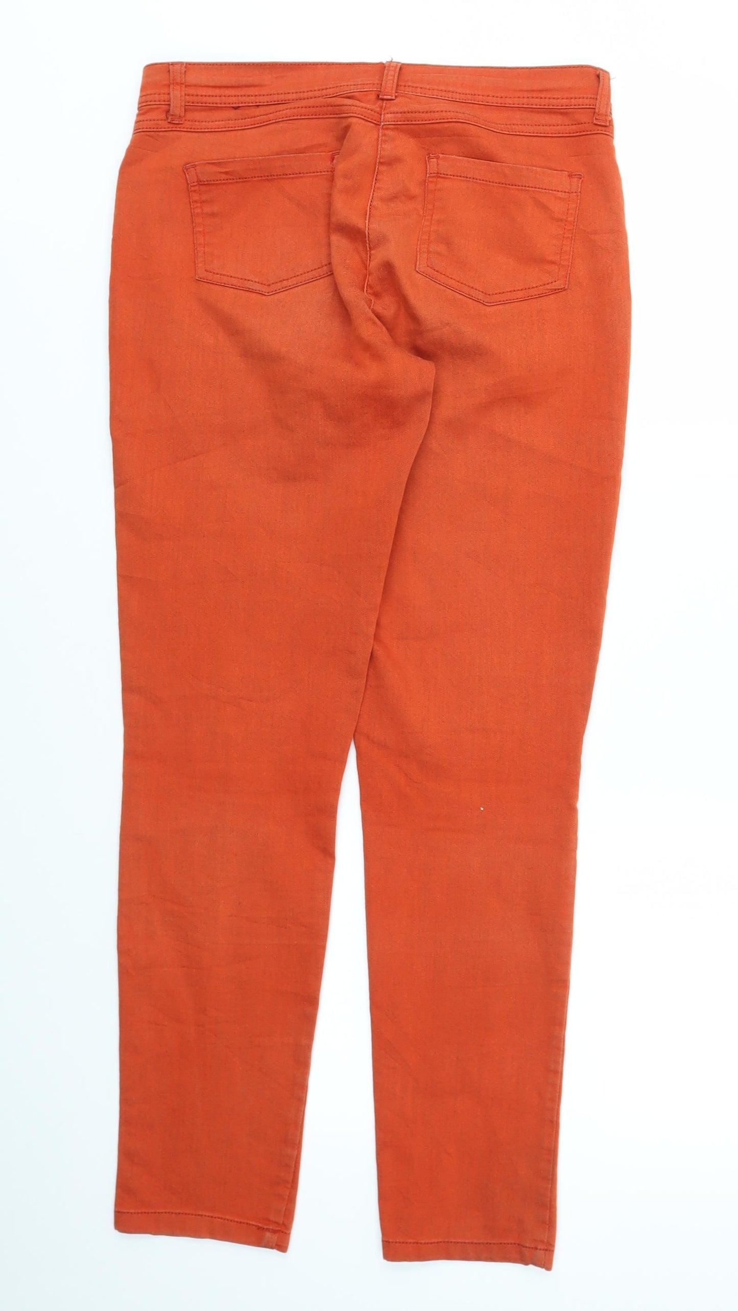 Monsoon Womens Orange   Straight Jeans Size 12 L30 in