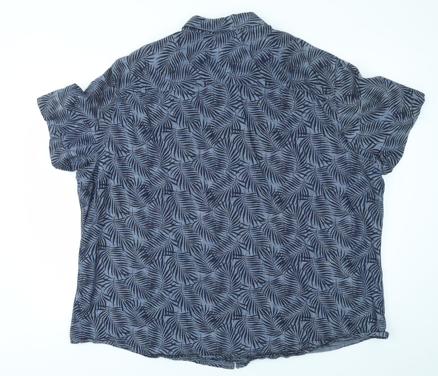 F&F Mens Blue Floral   T-Shirt Size 4XL