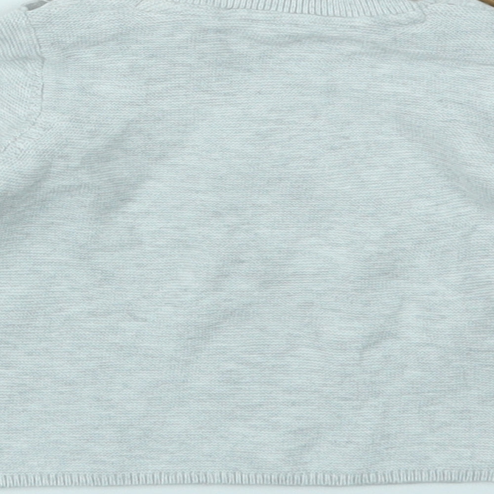M&S Girls Grey   Pullover Jumper Size 6-9 Months