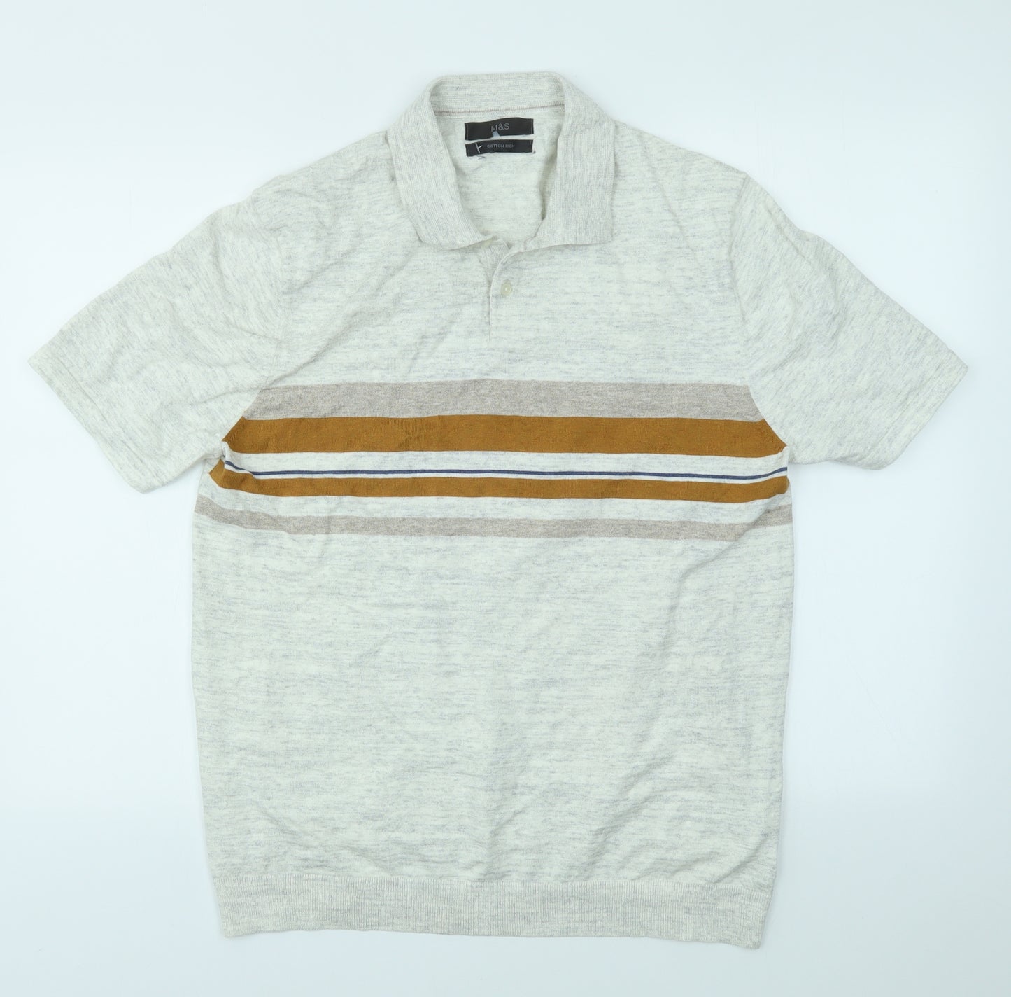 NEXT Mens Ivory    T-Shirt Size L