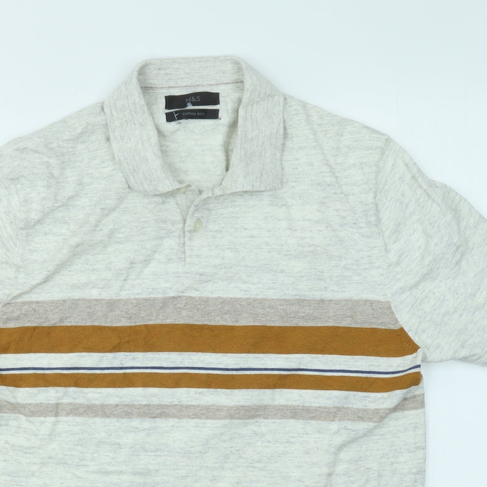 NEXT Mens Ivory    T-Shirt Size L
