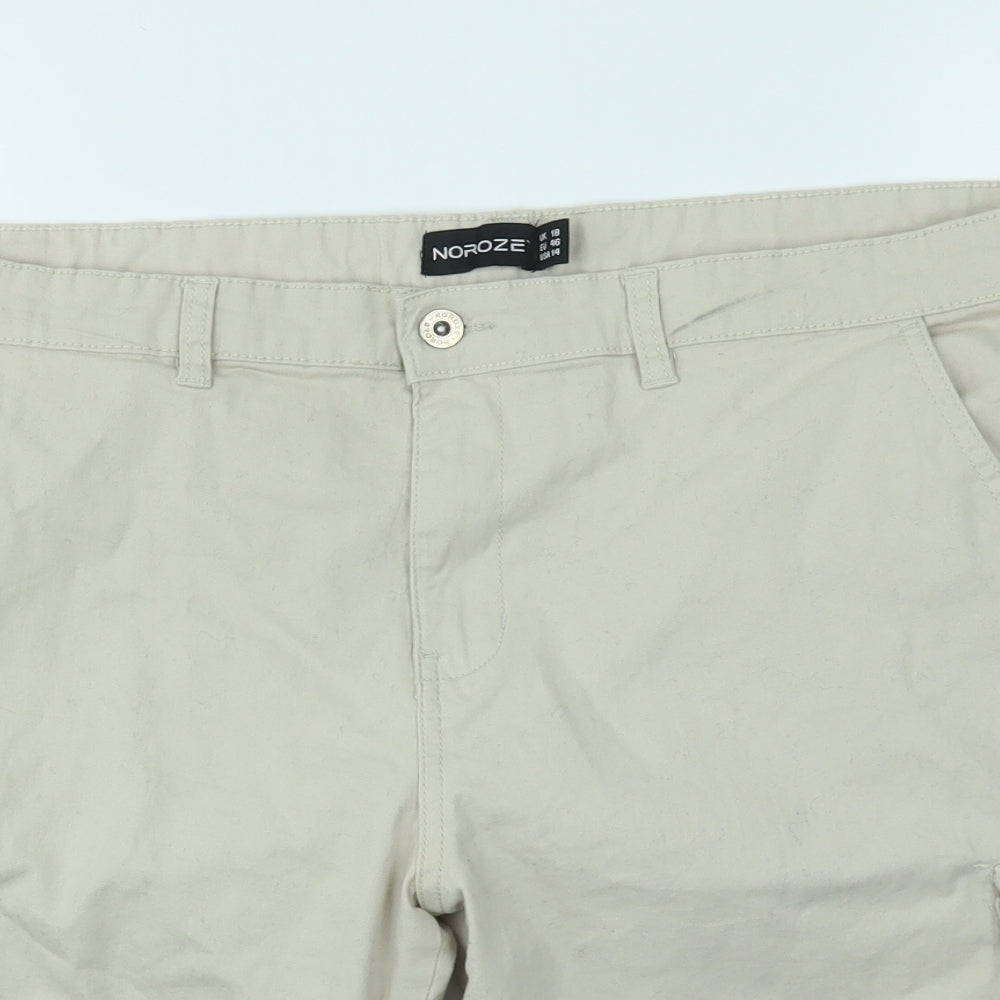 NOROZE Womens Beige   Cut-Off Shorts Size 18