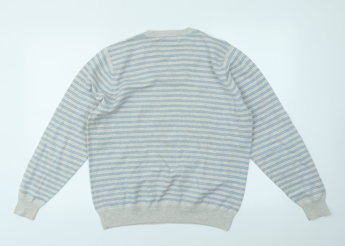 M&S Mens Multicoloured Striped  Pullover Sweatshirt Size M