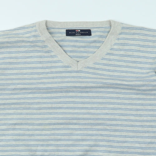 M&S Mens Multicoloured Striped  Pullover Sweatshirt Size M