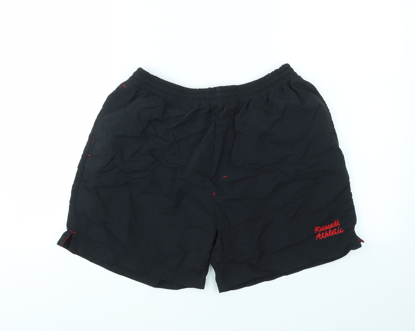Russell Mens Black   Sweat Shorts Size M - stretch waistband