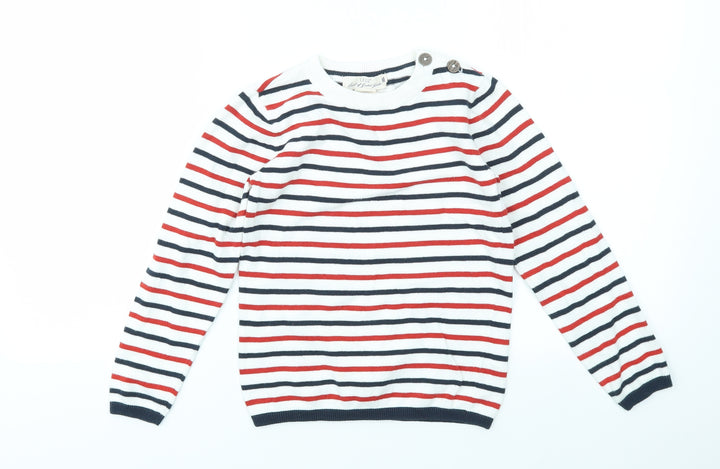 H&M Boys Multicoloured Striped Pullover Jumper Size M