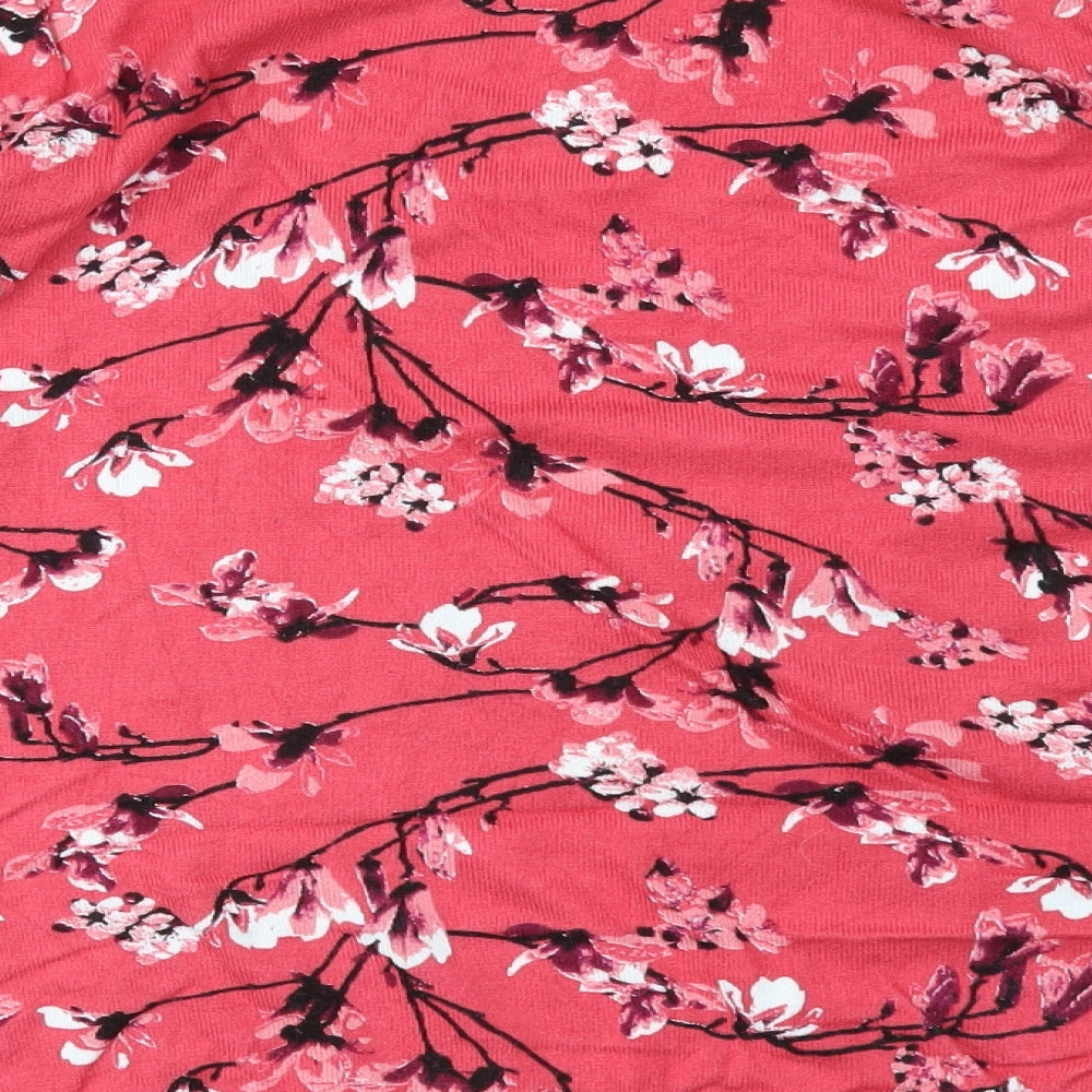 Bonmarché Womens Pink Floral  Pullover Jumper Size 20
