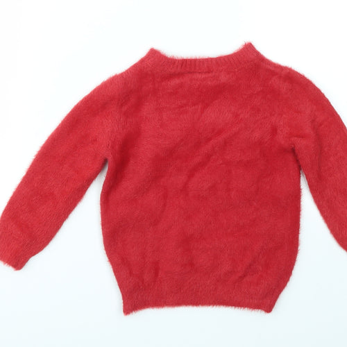 TU Girls Red   Pullover Jumper Size 2-3 Years